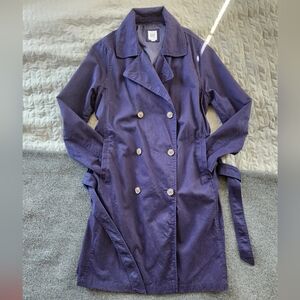 Gap Womens navy blue trench coat